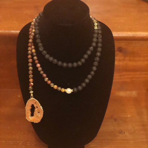 Handmade lariat wrap necklace - Picture 1 of 3